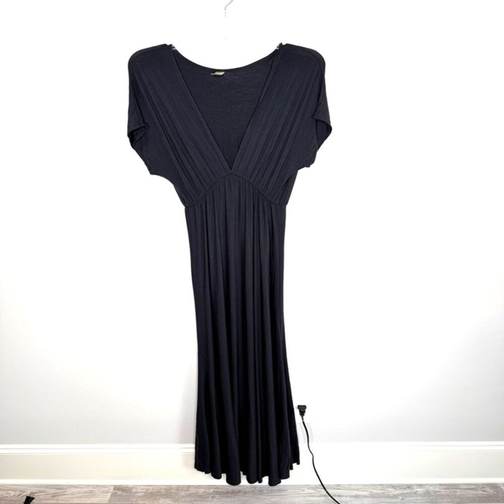 Frenzy ii Maxi Dress SZ S Navy Blue Babydoll Classic Preppy Old Money Fairy